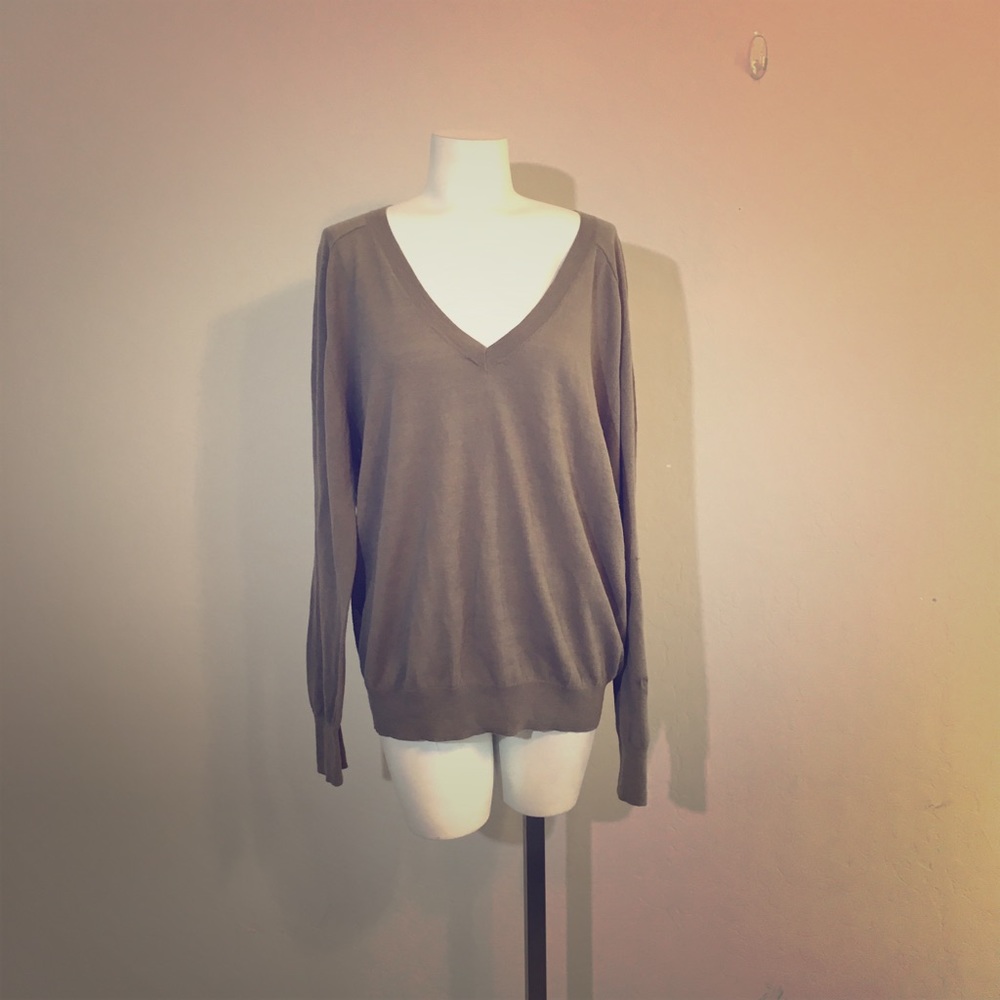 Alexander Wang V-Neck Long Sleeve Sweater
